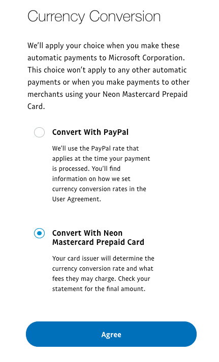 Paypal Currency Conversion